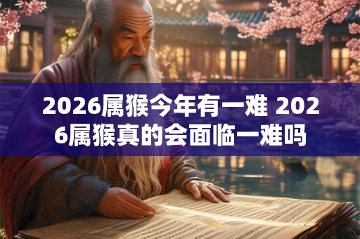 2026属猴今年有一难 2026属猴真的会面临一难吗