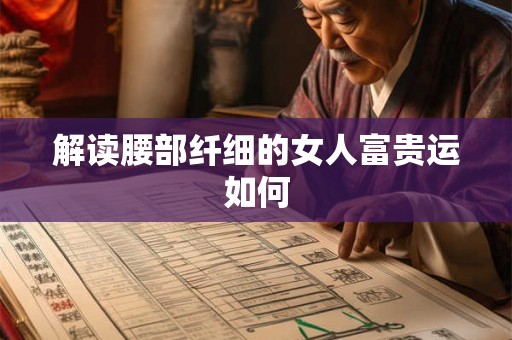 解读腰部纤细的女人富贵运如何