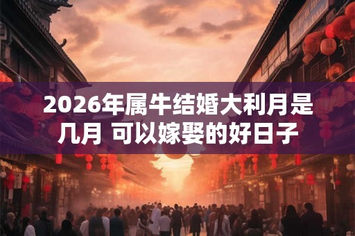 2026年属牛结婚大利月是几月 可以嫁娶的好日子