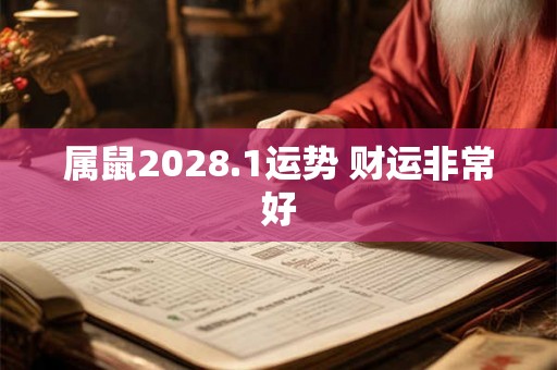 属鼠2028.1运势 财运非常好