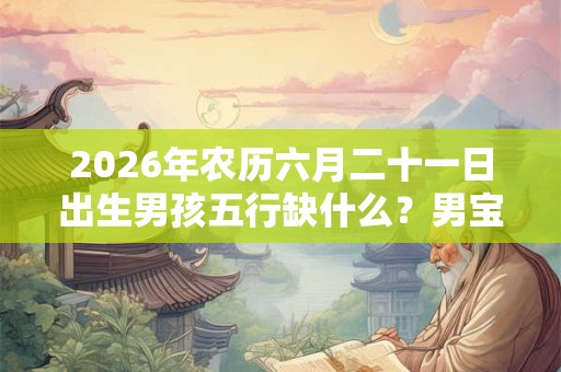 2026年农历六月二十一日出生男孩五行缺什么？男宝宝五行起名