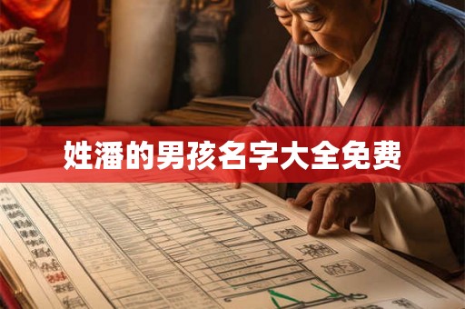 姓潘的男孩名字大全免费