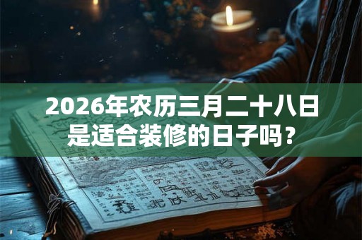 2026年农历三月二十八日是适合装修的日子吗？
