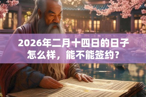 2026年二月十四日的日子怎么样，能不能签约？