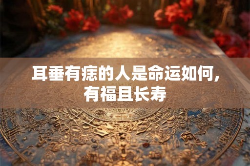 耳垂有痣的人是命运如何,有福且长寿