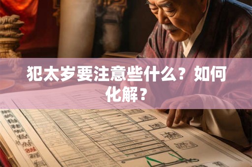 犯太岁要注意些什么？如何化解？