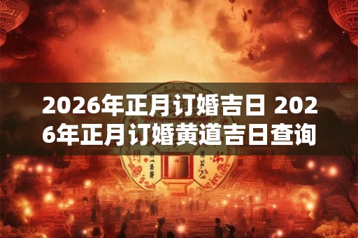 2026年正月订婚吉日 2026年正月订婚黄道吉日查询