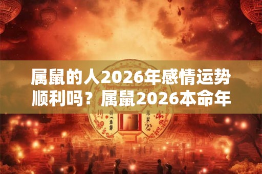属鼠的人2026年感情运势顺利吗？属鼠2026本命年能结婚吗？