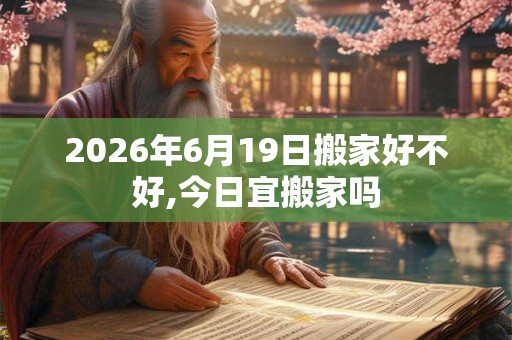 2026年6月19日搬家好不好,今日宜搬家吗