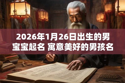 2026年1月26日出生的男宝宝起名 寓意美好的男孩名字
