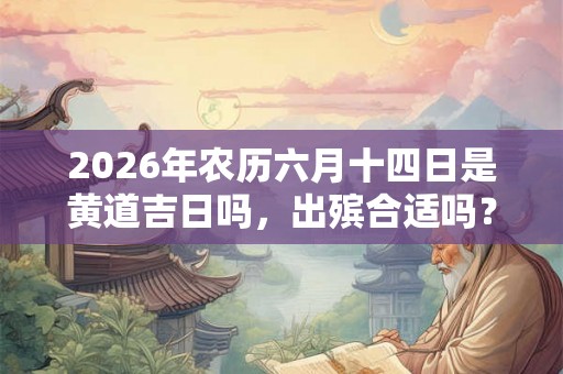 2026年农历六月十四日是黄道吉日吗，出殡合适吗？