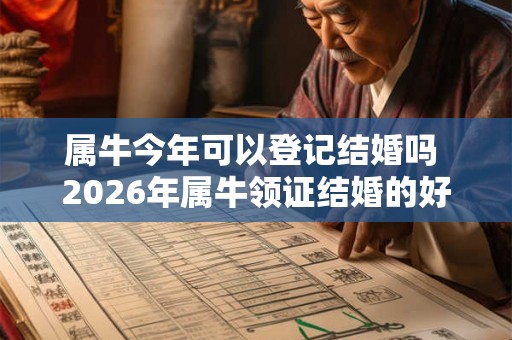属牛今年可以登记结婚吗 2026年属牛领证结婚的好日子