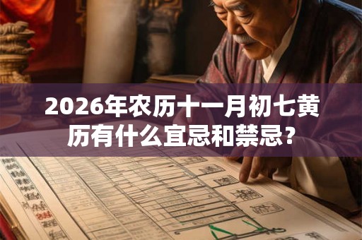 2026年农历十一月初七黄历有什么宜忌和禁忌？