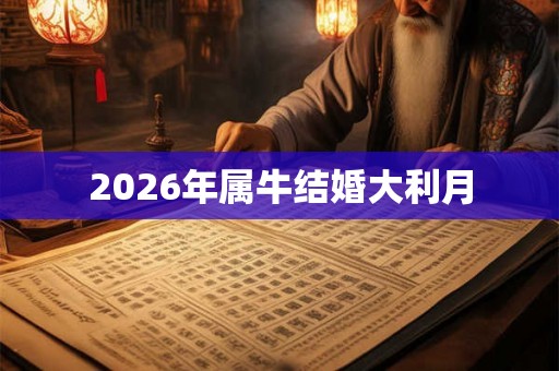2026年属牛结婚大利月