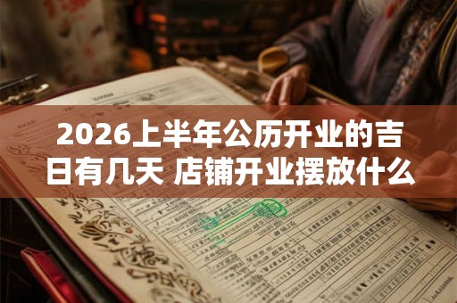 2026上半年公历开业的吉日有几天 店铺开业摆放什么招财