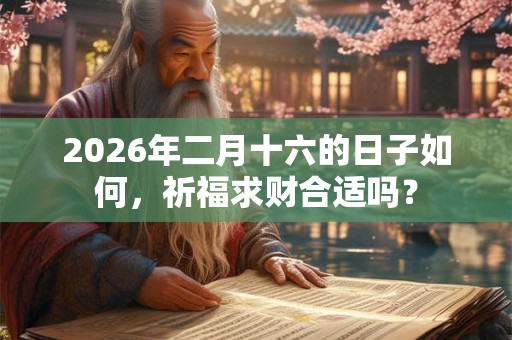 2026年二月十六的日子如何，祈福求财合适吗？