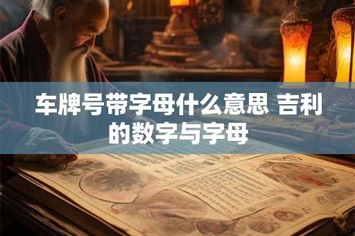 车牌号带字母什么意思 吉利的数字与字母 车牌号带字母什么意思 吉利的数字与字母