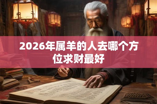 2026年属羊的人去哪个方位求财最好