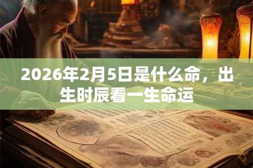 2026年2月5日是什么命,出生时辰看一生命运 2026年2月5日是什么命,出生时辰看一生命运