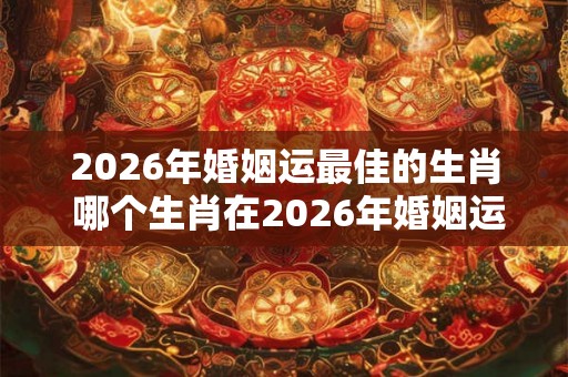 2026年婚姻运最佳的生肖 哪个生肖在2026年婚姻运最佳