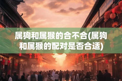 属狗和属猴的合不合(属狗和属猴的配对是否合适) 属狗和属猴的合不合(属狗和属猴的配对是否合适)