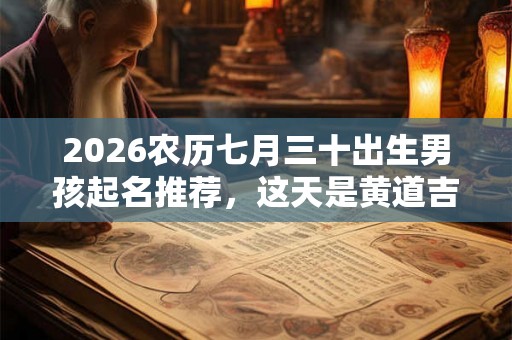 2026农历七月三十出生男孩起名推荐，这天是黄道吉日吗？