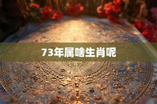 73年属啥生肖呢