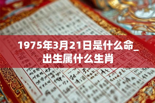 1975年3月21日是什么命_出生属什么生肖