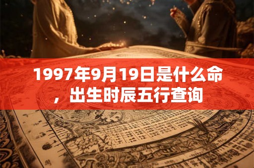 1997年9月19日是什么命，出生时辰五行查询