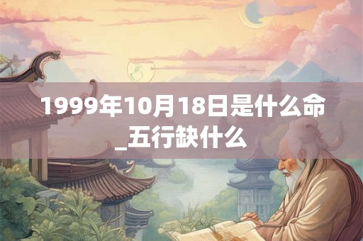 1999年10月18日是什么命_五行缺什么