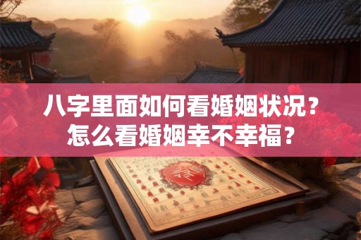 八字里面如何看婚姻状况？怎么看婚姻幸不幸福？