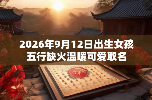 2026年9月12日出生女孩五行缺火温暖可爱取名