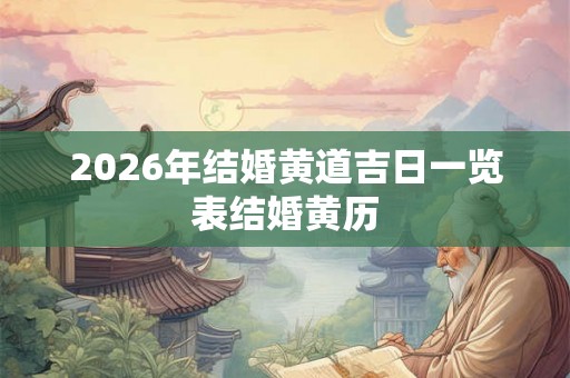 2026年结婚黄道吉日一览表结婚黄历
