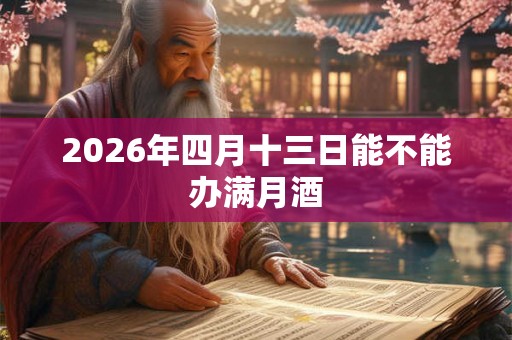 2026年四月十三日能不能办满月酒
