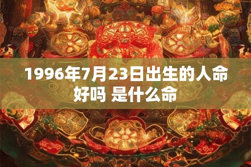 1996年7月23日出生的人命好吗 是什么命