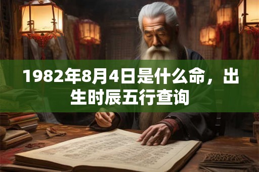 1982年8月4日是什么命，出生时辰五行查询
