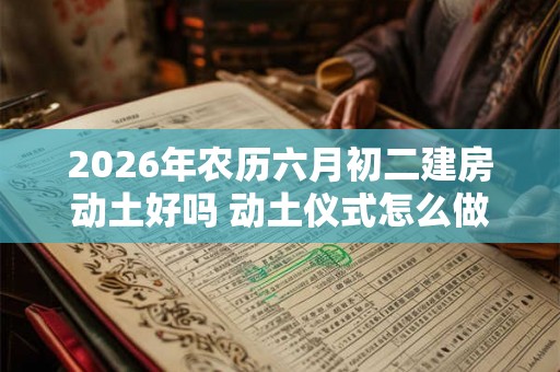 2026年农历六月初二建房动土好吗 动土仪式怎么做