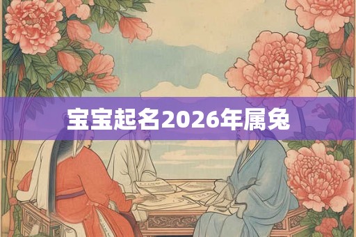 宝宝起名2026年属兔
