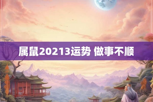 属鼠20213运势 做事不顺