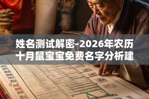 姓名测试解密-2026年农历十月鼠宝宝免费名字分析建议