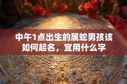 中午1点出生的属蛇男孩该如何起名，宜用什么字
