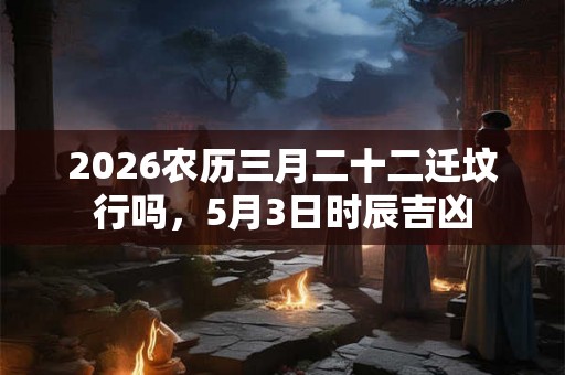 2026农历三月二十二迁坟行吗，5月3日时辰吉凶