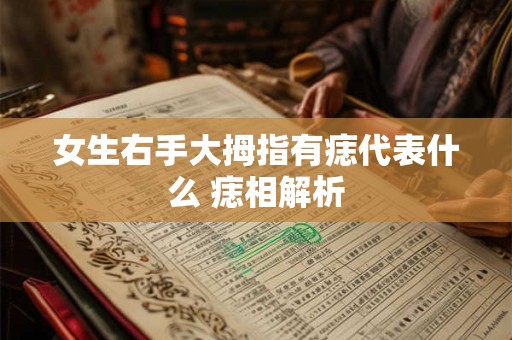 女生右手大拇指有痣代表什么 痣相解析
