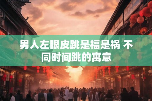 男人左眼皮跳是福是祸 不同时间跳的寓意