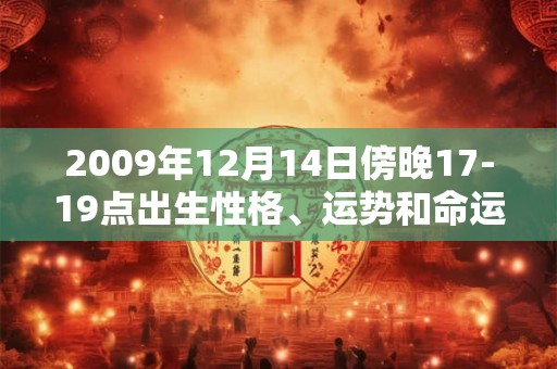 2009年12月14日傍晚17-19点出生性格、运势和命运