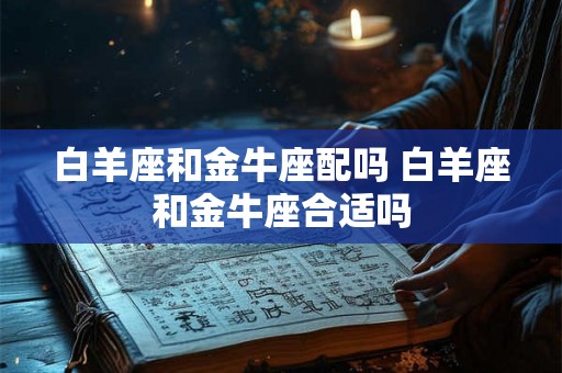 白羊座和金牛座配吗 白羊座和金牛座合适吗