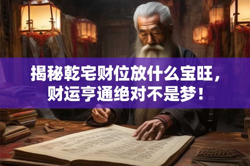 揭秘乾宅财位放什么宝旺,财运亨通绝对不是梦! 揭秘乾宅财位放什么宝旺,财运亨通绝对不是梦!