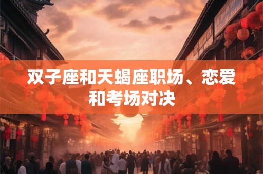 双子座和天蝎座职场、恋爱和考场对决 双子座和天蝎座职场、恋爱和考场对决