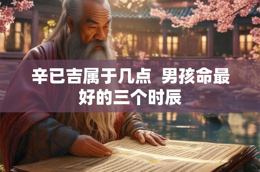 辛已吉属于几点  男孩命最好的三个时辰