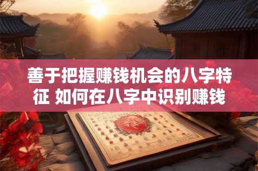 善于把握赚钱机会的八字特征 如何在八字中识别赚钱机会